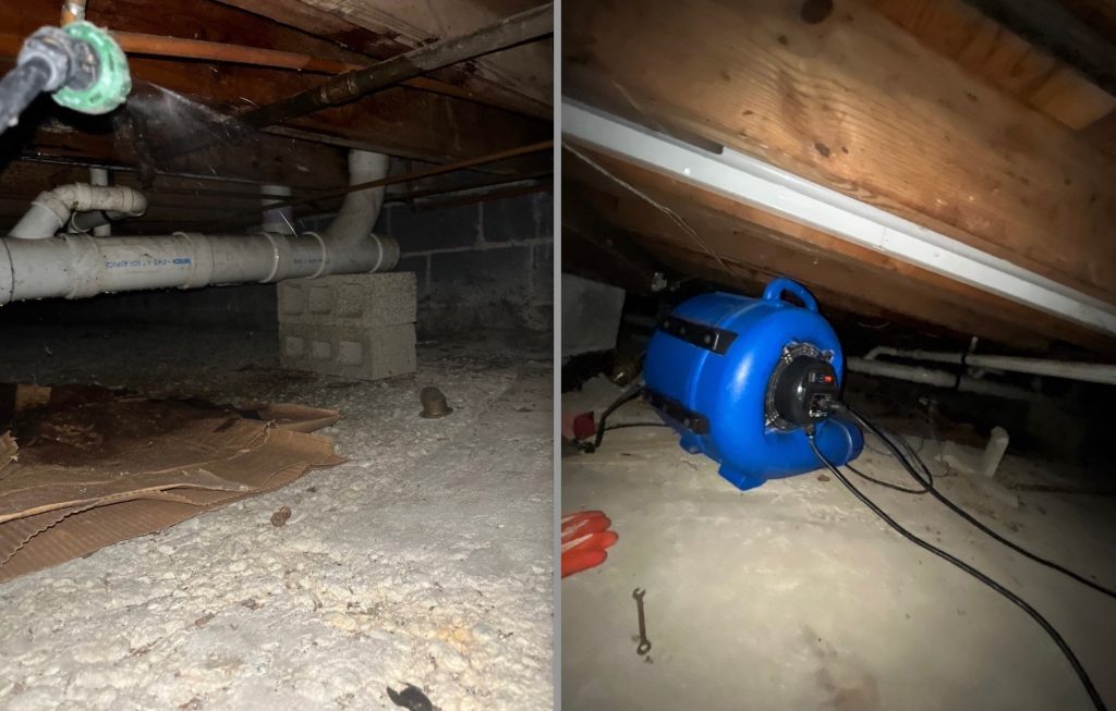 crawlspace water damage mitigation in ewing nj home