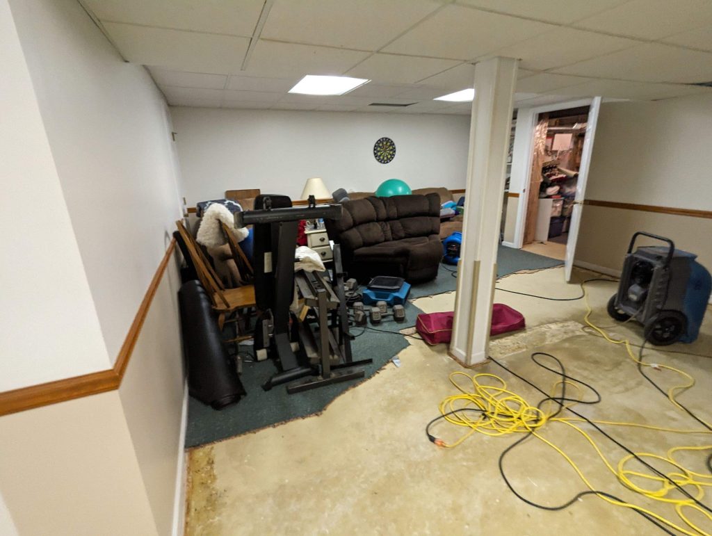 basement water damage mitigation in langhorne pa home